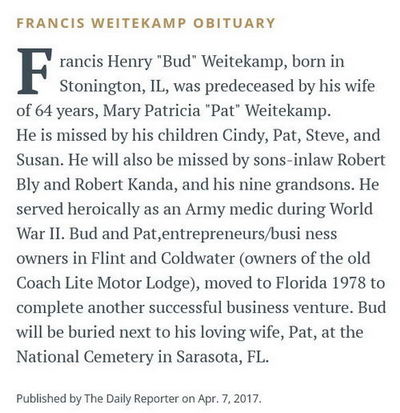 Chester Motel (Econolodge) - 2017 Obit Of Owner